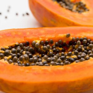Papaya with seeds