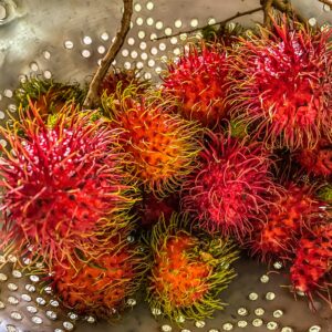 Rambutan bunch on twig